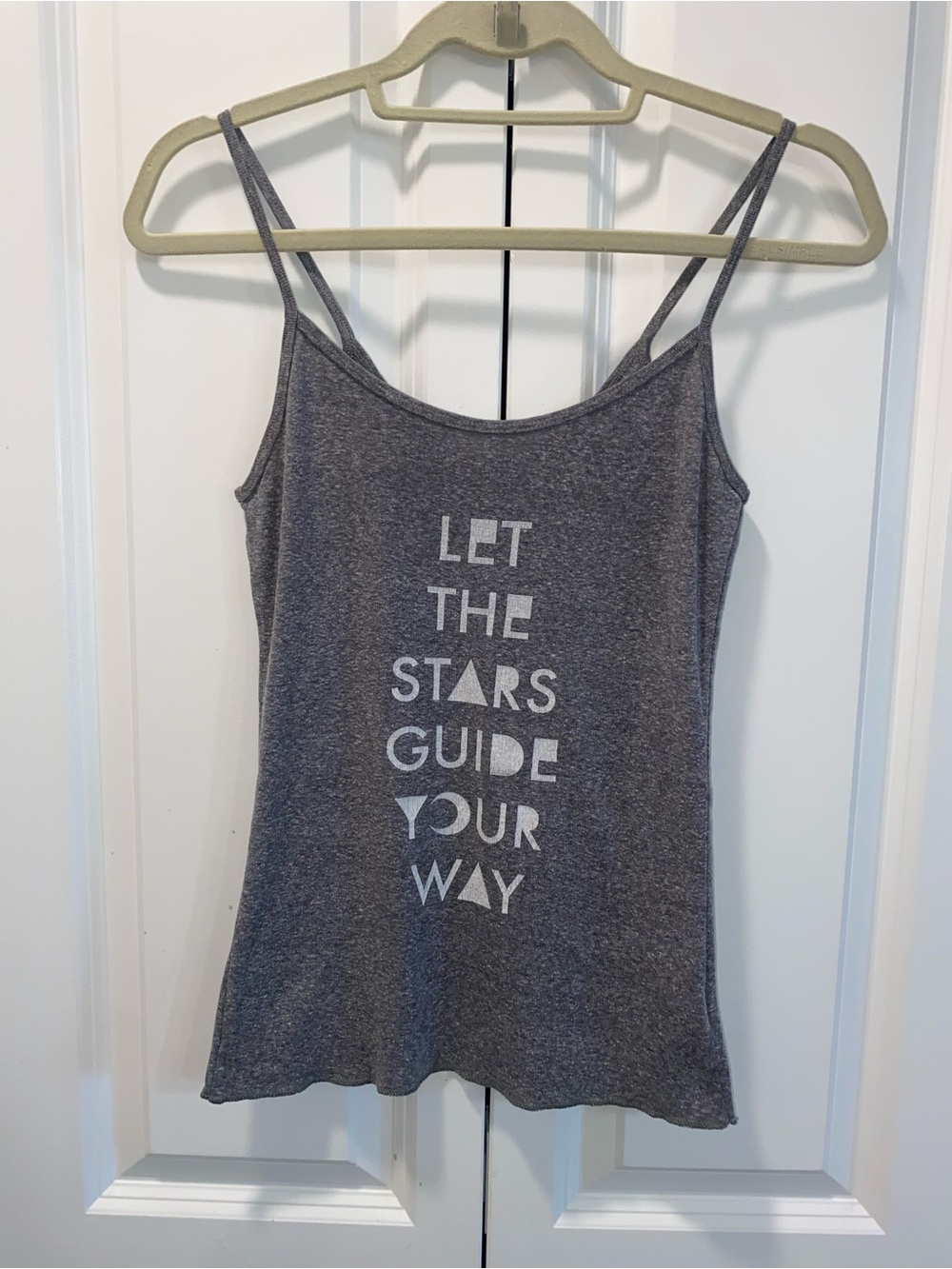 Billabong Gray Graphic Spaghetti-Strap Tank - LET THE STARS GUIDE YOUR WAY